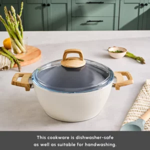 Karaca Swiss Crystal Kookpan met Deksel | 24 cm | Crème