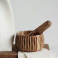 Gloria acacia houten vijzel met stamper