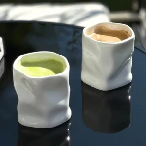 Diamond keramieken mok | 2 stuks | Wit