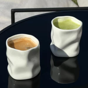 Diamond keramieken mok | 2 stuks | Wit