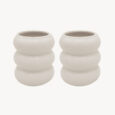 Wave keramieken mok | 2 stuks | Beige