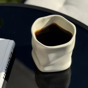 Diamond keramieken mok | 2 stuks | Beige