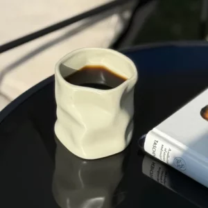 Diamond keramieken mok | 2 stuks | Beige