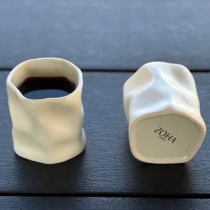 Diamond keramieken mok | 2 stuks | Beige