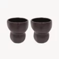 Organic keramieken mok | 2 stuks | Mokka