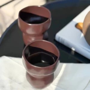 Organic keramieken mok | 2 stuks | Mokka