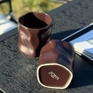 Diamond keramieken mok | 2 stuks | Mokka