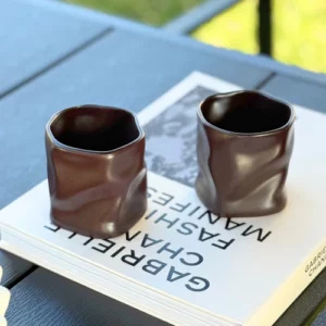 Diamond keramieken mok | 2 stuks | Mokka