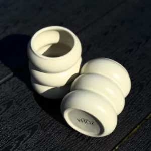 Wave keramieken mok | 2 stuks | Beige