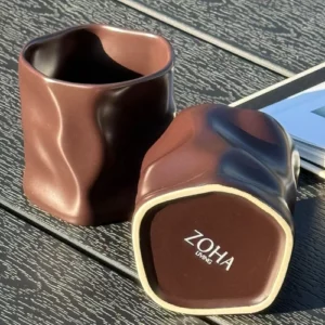 Diamond keramieken mok | 2 stuks | Mokka