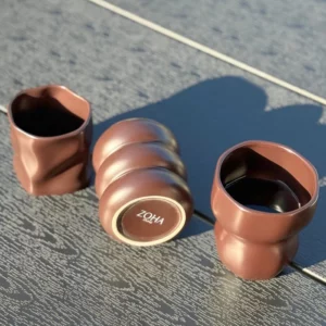 Wave keramieken mok | 2 stuks | Mokka