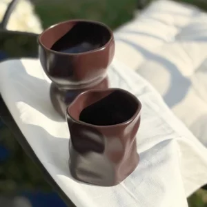 Organic keramieken mok | 2 stuks | Mokka