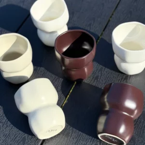 Organic keramieken mok | 2 stuks | Mokka