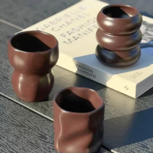 Diamond keramieken mok | 2 stuks | Mokka