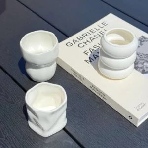 Organic keramieken mok | 2 stuks | Wit