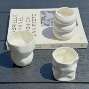 Organic keramieken mok | 2 stuks | Wit