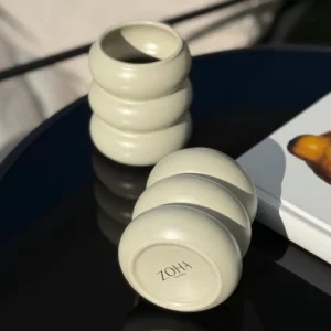 Wave keramieken mok | 2 stuks | Beige