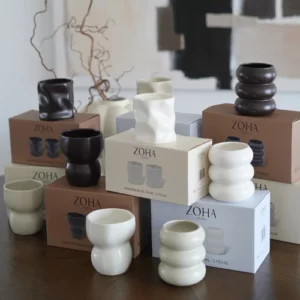 Diamond keramieken mok | 2 stuks | Wit