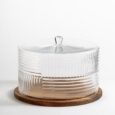 Grace borosilicaat acacia houten taartplateau | 30,5 cm