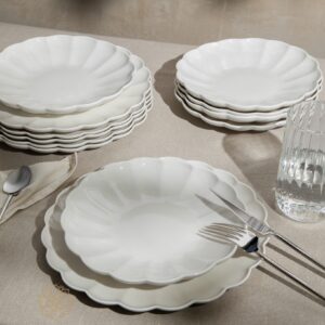 Blossom fine 24-delige serviesset voor 6 personen | Wit