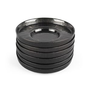 Bricard Rexy theeschotels | set van 6 stuks | 12 cm | Zwart