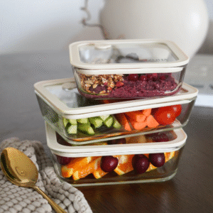 Vershoudbakjes set rechthoekig | 3-delig | Transparant