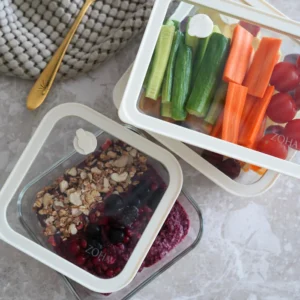 Vershoudbak vierkant | 1940 ml | Beige-transparant