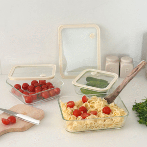 Vershoudbakjes set rechthoekig | 3-delig | Transparant