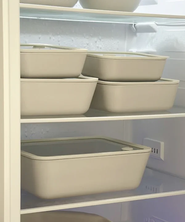 Vershoudbak vierkant | 1940 ml | keramische coating | Beige