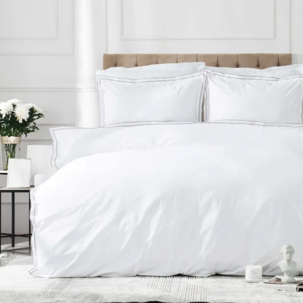 Karaca Home White Collection Victoria tweepersoons dekbedovertrekset | Grijs