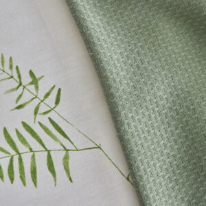 Karaca Home Herbal tweepersoons dekbedovertrekset | Groen-wit