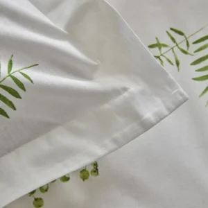 Karaca Home Herbal tweepersoons dekbedovertrekset | Groen-wit