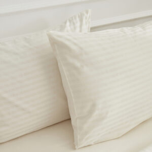 Karaca Home Josef satijnen tweepersoons dekbedovertrekset | Ecru