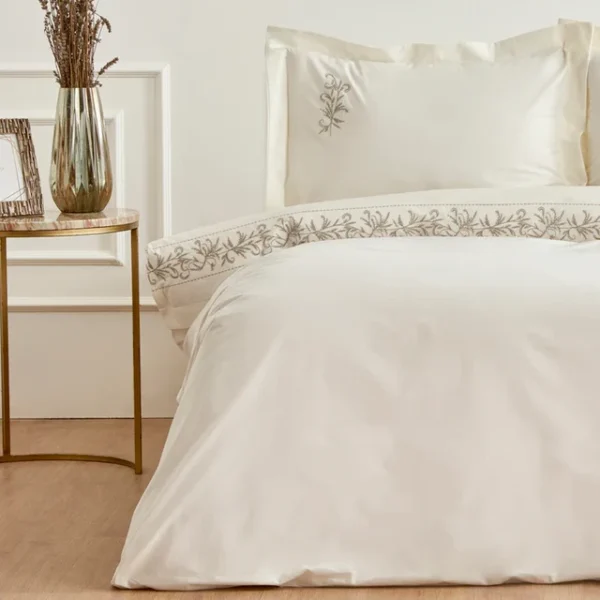 Karaca Home Maisa tweepersoons dekbedovertrek | Beige