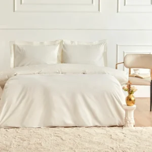 Karaca Home Talia tweepersoons dekbedovertrek | Geborduurd | Wit