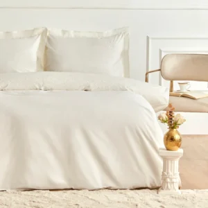 Karaca Home Talia tweepersoons dekbedovertrek | Geborduurd | Wit