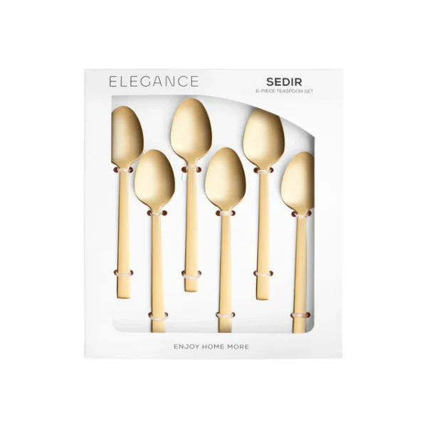 Karaca Sedir rvs theelepels | 6 stuks | Goud