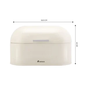 Karaca Dustin metalen broodtrommel | Creme