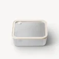 Vershoudbak vierkant | 1940 ml | Beige-transparant