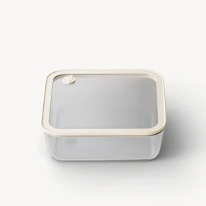 Vershoudbak vierkant | 1940 ml | Beige-transparant