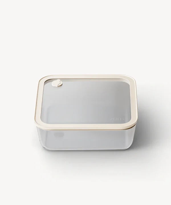Vershoudbak vierkant | 1940 ml | Beige-transparant