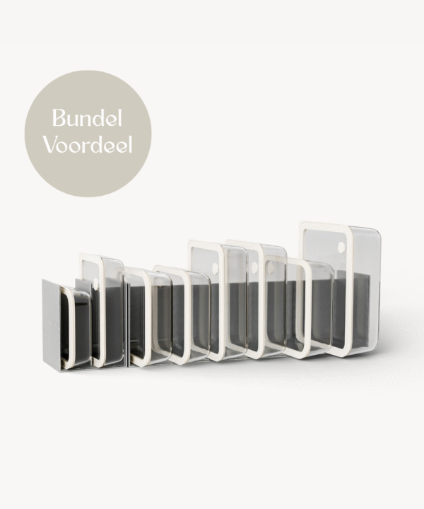 Vershoudbakjes voordeelset | 12-delig | Incl. houders | Transparant