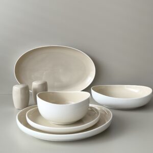 Bricard Colmar serviesset 27-delig | wit-taupe