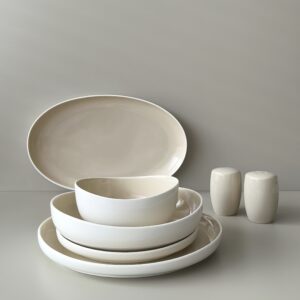 Bricard Colmar serviesset 27-delig | wit-taupe