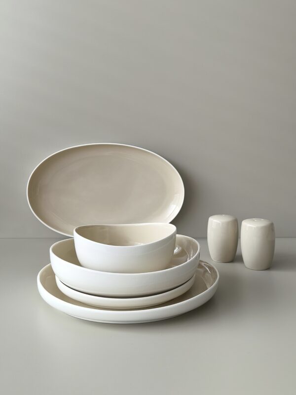 Bricard Colmar serviesset 27-delig | wit-taupe