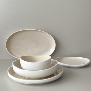 Bricard Colmar serviesset 27-delig | wit-taupe