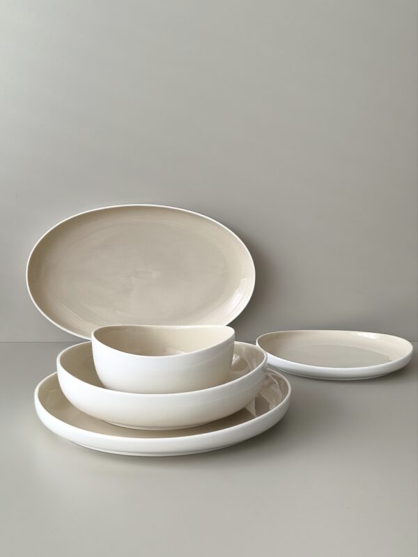 Bricard Colmar serviesset 27-delig | wit-taupe