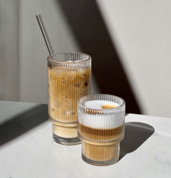 Ripple glazen set | lang + kort | 12-delig