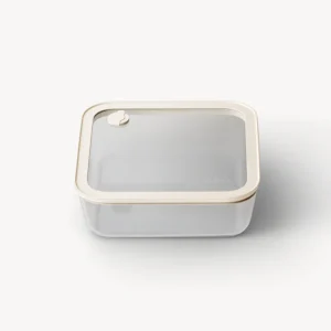 Vershoudbak vierkant | 1150 ml | Beige-transparant