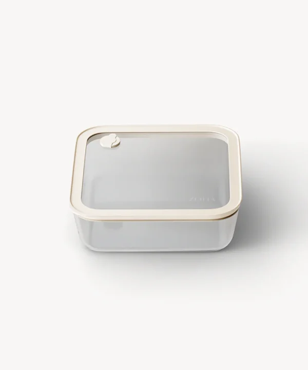 Vershoudbak vierkant | 1150 ml | Beige-transparant